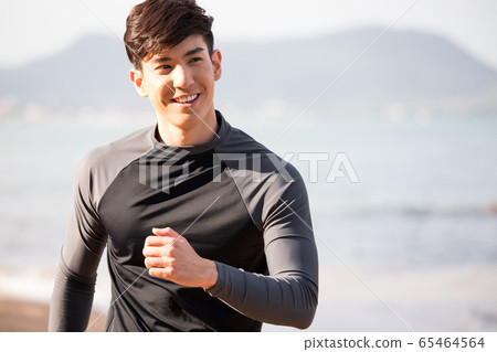 Young men training outdoors 65464564