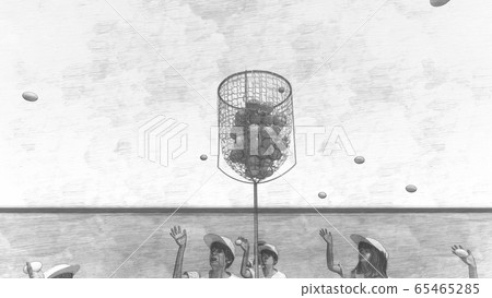 School athletic meet, ball case, no audience, no building Illustration 47 65465285
