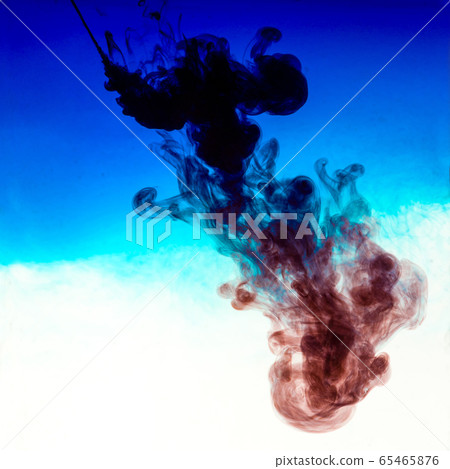 Cloud of ink in water isolated on white. Color of Cloud of ink in water isolated on white. Color of 65465876