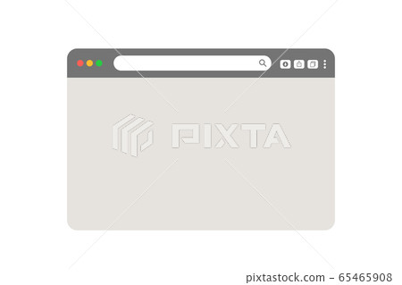 grey web browser isolated on white background vector 65465908