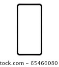 blank screen smartphone isolated on white background vector 65466080