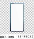 blank screen smartphone isolated on transparent background vector  65466082