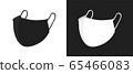 black and white medical face mask isolated illustration vector eps10 65466083