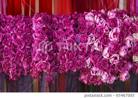 spring wreaths of flowers of pink color spring wreaths of flowers of pink color 65467085