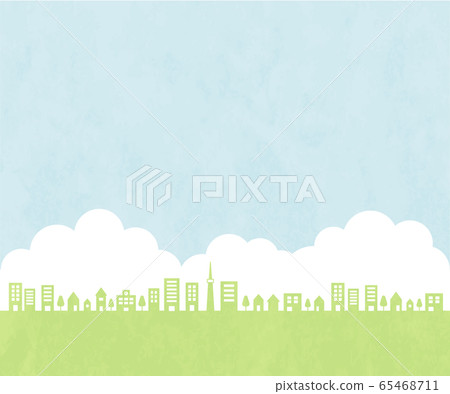 Cityscape background illustration / town / simple Cityscape background illustration / town / simple 65468711