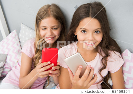 Pajamas party concept. Girlish leisure happy 65469394