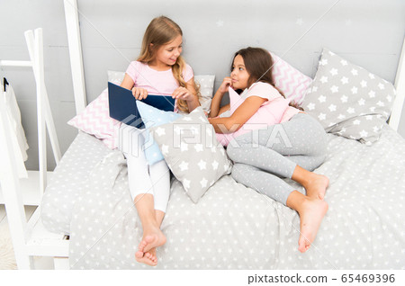 Kids prepare go to bed. Pleasant time cozy 65469396