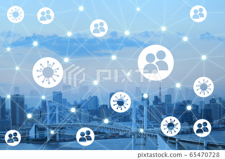 Image of the spreading coronavirus COVID 65470728