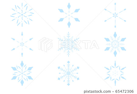 藍色雪花矢量插畫 藍色雪花矢量插畫 65472306
