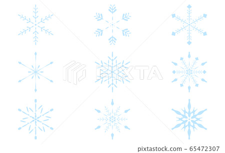 藍色雪花矢量插畫 藍色雪花矢量插畫 65472307