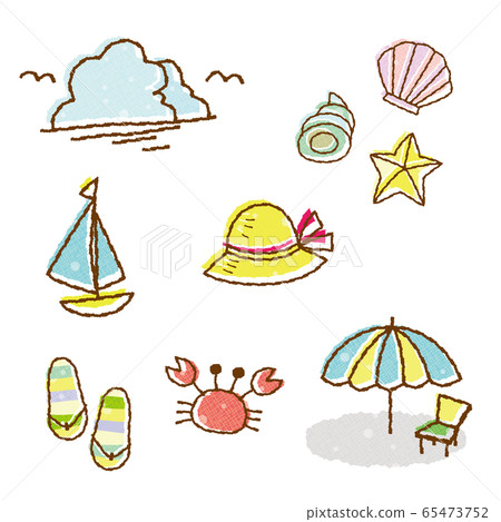 Summer material set pastel color dot pattern 65473752