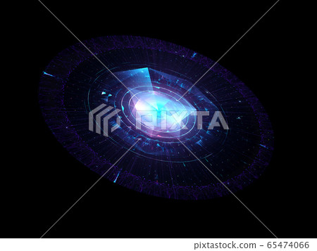 Futuristic Spaceship Isolated On Black Background - Stock Illustration ...