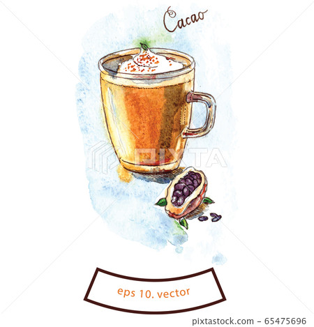 Watercolor cacao 65475696