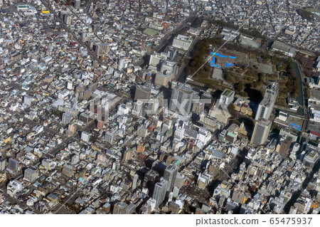 Aerial view near Sunpu Castle Park in Shizuoka City 65475937