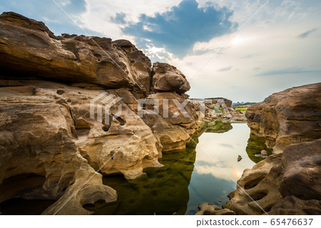 Natural of Rock Canyon in Mekhong River in Ubon Natural of Rock Canyon in Mekhong River in Ubon 65476637