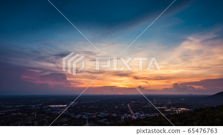 Aerial view. Landscape from the top of mountain Aerial view. Landscape from the top of mountain 65476763