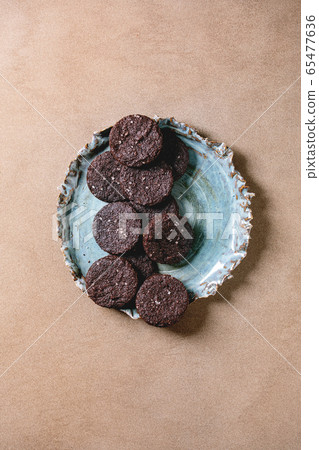 Dark chocolate salted cookies Dark chocolate salted cookies 65477636
