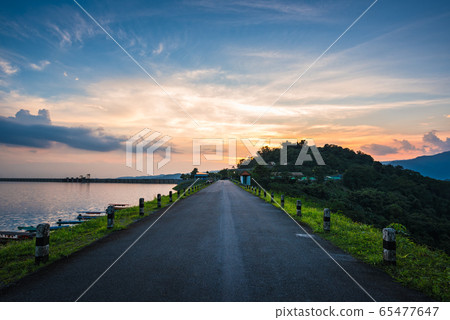 Road on the dam Road on the dam 65477647