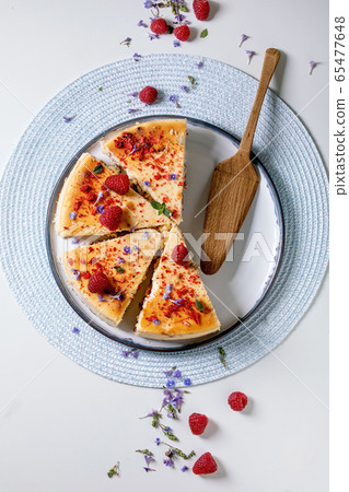 Raspberry baked cheesecake Raspberry baked cheesecake 65477648