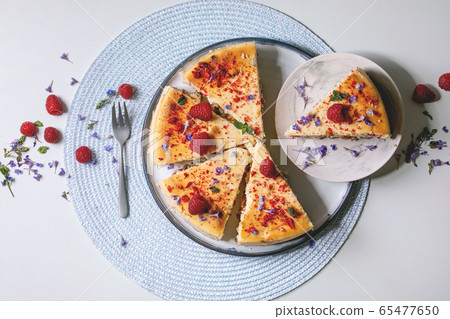 Raspberry baked cheesecake Raspberry baked cheesecake 65477650