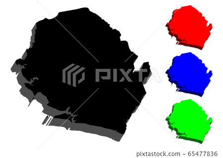 3D map of Sierra Leone - Stock Illustration [65477836] - PIXTA