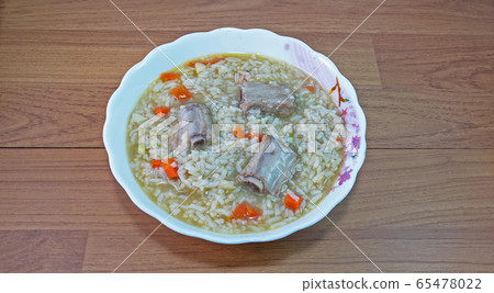 Rice Soup with Pork Ribs. Rice Soup with Pork Ribs. 65478022