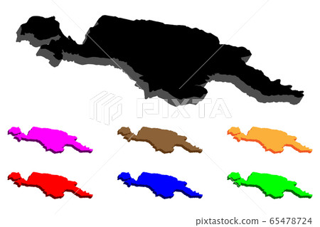 3D map of New Guinea 65478724