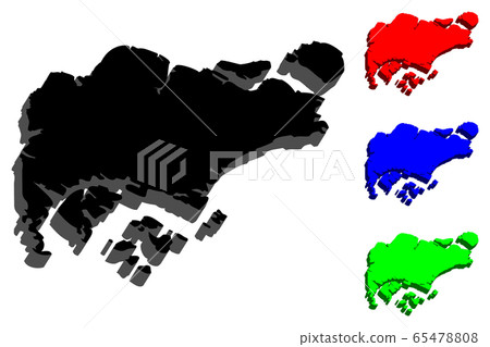 3D map of Singapore 3D map of Singapore 65478808