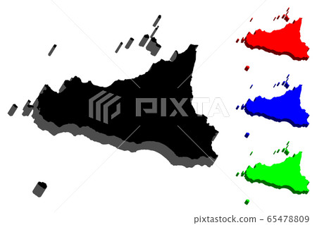3D map of Sicily 3D map of Sicily 65478809