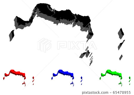 3D map of Turks and Caicos Islands 3D map of Turks and Caicos Islands 65478955