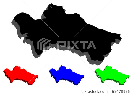 3D map of Turkmenistan 3D map of Turkmenistan 65478956