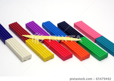 Multicolored set of plasticine sticks and 65479492