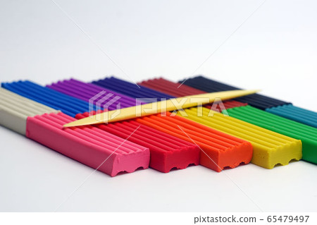 Multi-colored set of plasticine sticks and 65479497