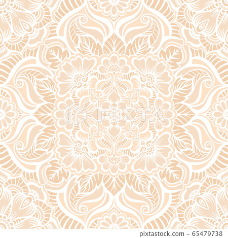 Traditional indian henna ornament. Traditional indian henna ornament. 65479738