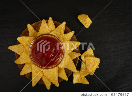 Corn Chips, Nachos Chips, Maize Snack, Corn Crisps 65479827