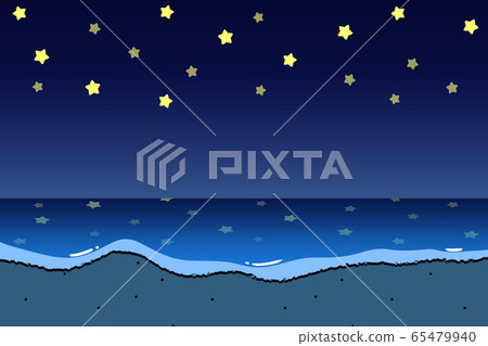 Sea background rectangle starry sky Sea background rectangle starry sky 65479940