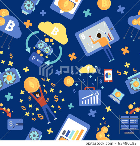 Bitcoin Mining Farm pattern Bitcoin Mining Farm pattern 65480182