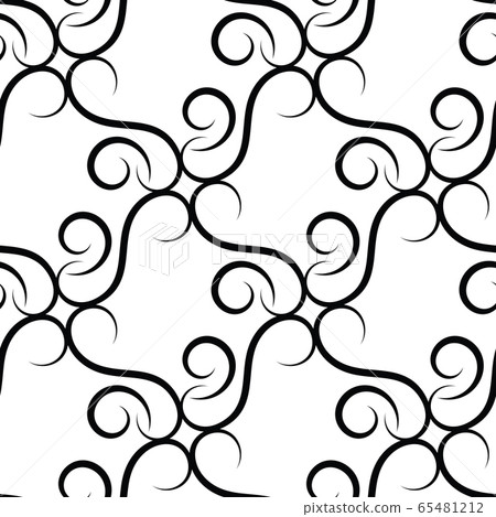 Wave seamless vector pattern or monochrome modern Wave seamless vector pattern or monochrome modern 65481212