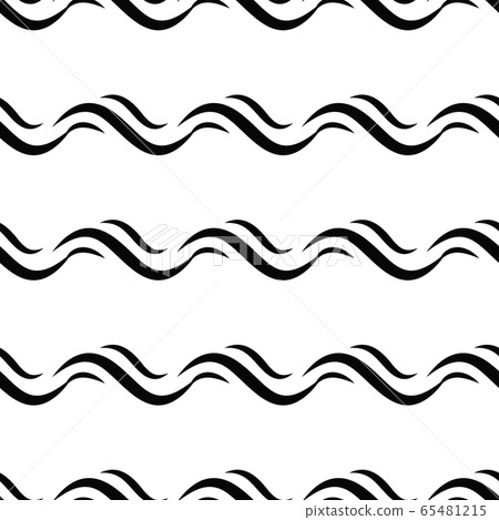Wave seamless vector pattern or monochrome modern Wave seamless vector pattern or monochrome modern 65481215
