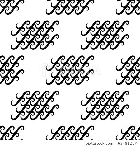 Wave seamless vector pattern or monochrome modern Wave seamless vector pattern or monochrome modern 65481217