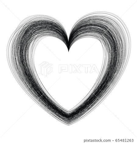 Continuous Heart Vector Illustration, One Line Art Continuous Heart Vector Illustration, One Line Art 65481263