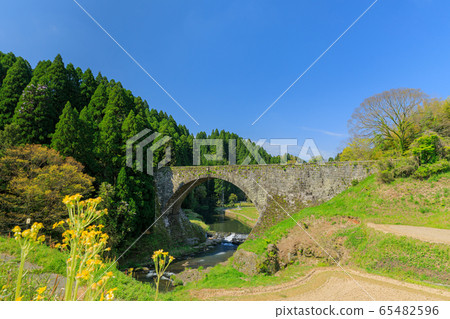 Kumamoto_Fresh green and Tsuruhashi Bridge 65482596