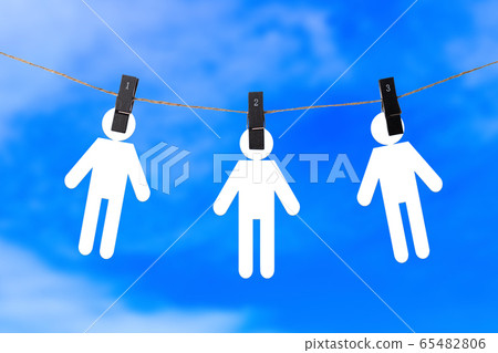 People and blue sky 65482806