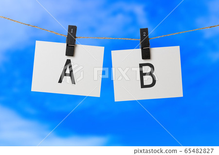 A and B and blue sky 65482827