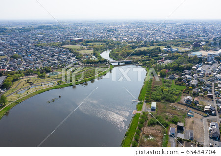 Aerial view of 2020 spring over Togo Town, Tatebayashi City, Gunma Prefecture Aerial view of 2020 spring over Togo Town, Tatebayashi City, Gunma Prefecture 65484704