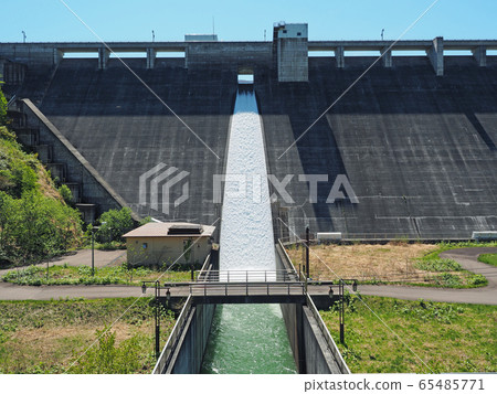 Drain water discharge Otaru Asari Dam 65485771
