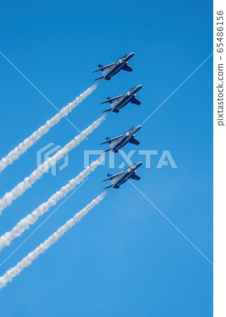 Blue sky and blue impulse Matsushima base 65486156