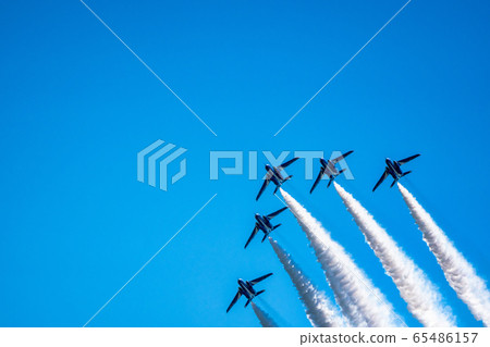 Blue sky and blue impulse Matsushima base Blue sky and blue impulse Matsushima base 65486157