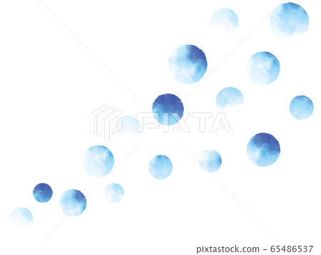 水彩的藍色圓圈 65486537