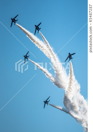 Blue sky and blue impulse Matsushima base 65487287